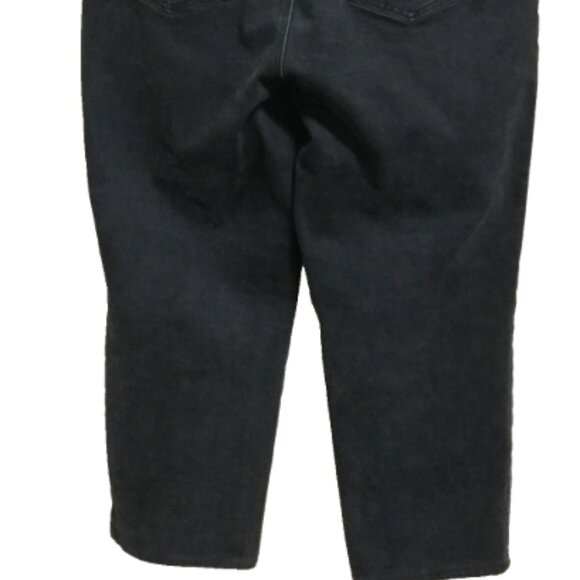 Talbots Women Size 14 Relaxed Jean Tapered Leg High Waist Distressed Black Denim - Picture 7 of 12